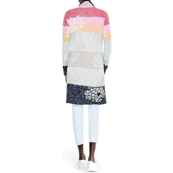 NIC+ZOE Sunset Seeker Jacket Womens Size S Multicolor Sweater Longline Artsy - Picture 2 of 14